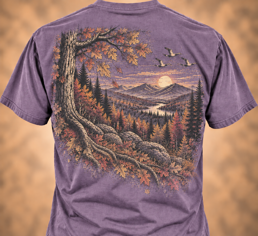 Autumn Ridge Tee – Vintage Fall Mountain Shirt