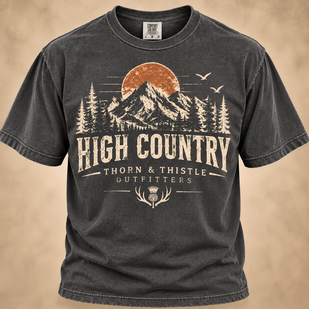 High Country Tee – Vintage Mountain Outdoor Shirt