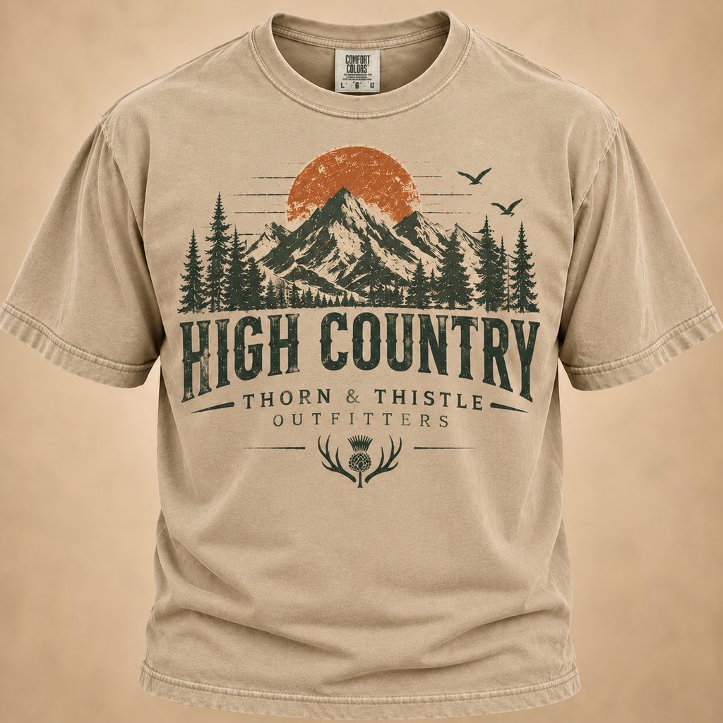 High Country Tee – Vintage Mountain Outdoor Shirt