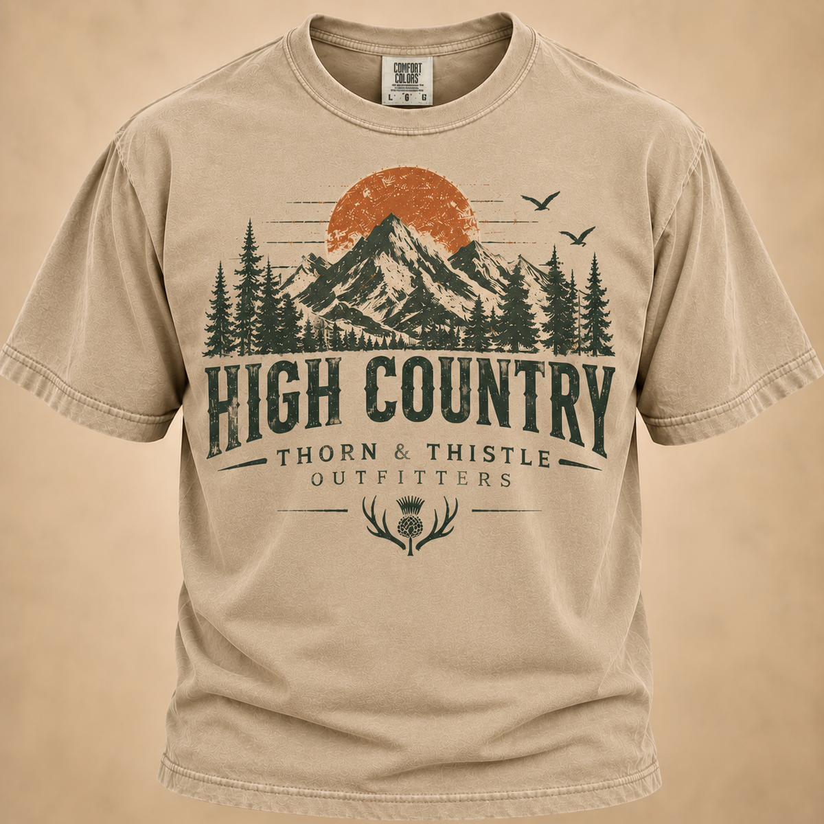 High Country Tee – Vintage Mountain Outdoor Shirt