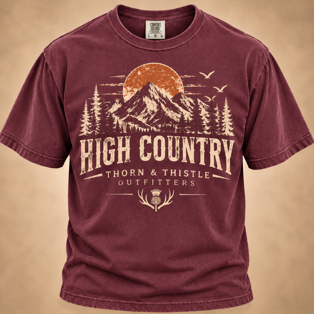 High Country Tee – Vintage Mountain Outdoor Shirt