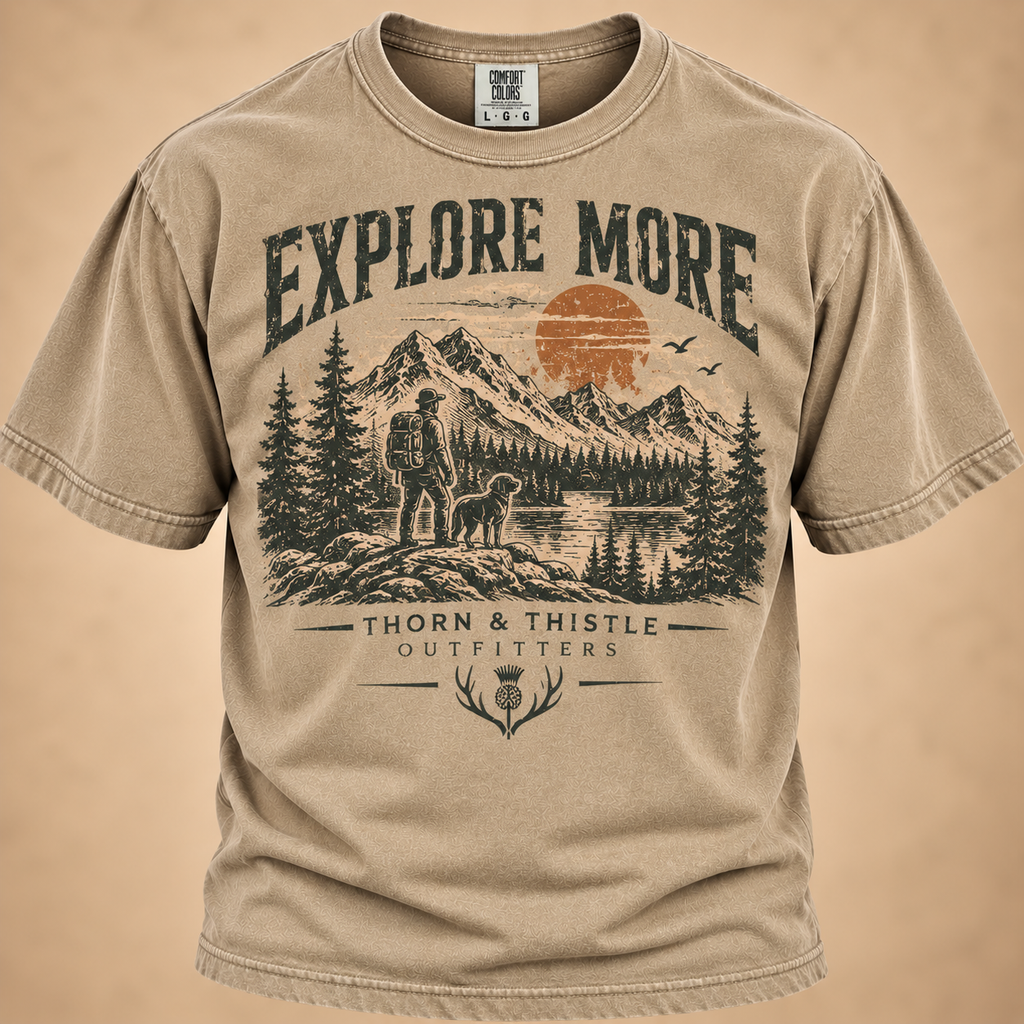 Explore More Tee – Vintage Hiking & Mountain Shirt
