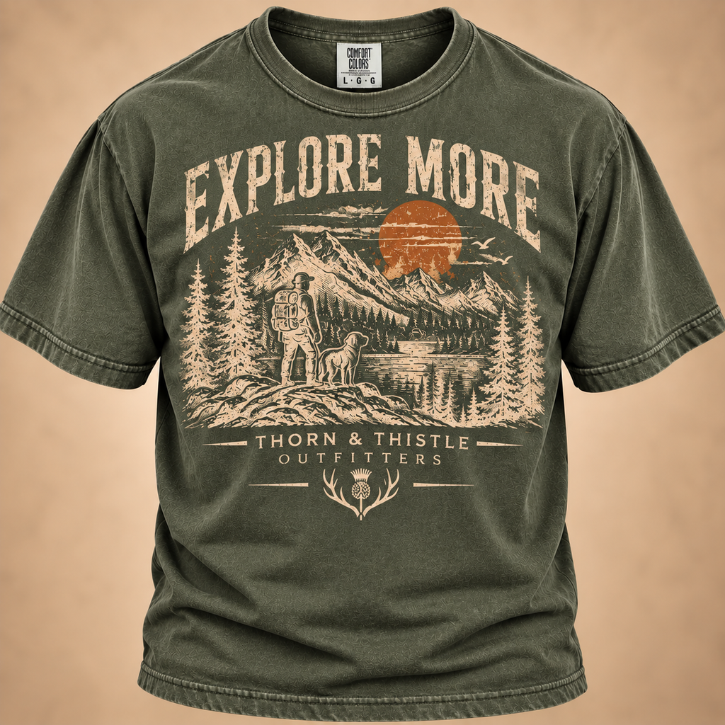 Explore More Tee – Vintage Hiking & Mountain Shirt