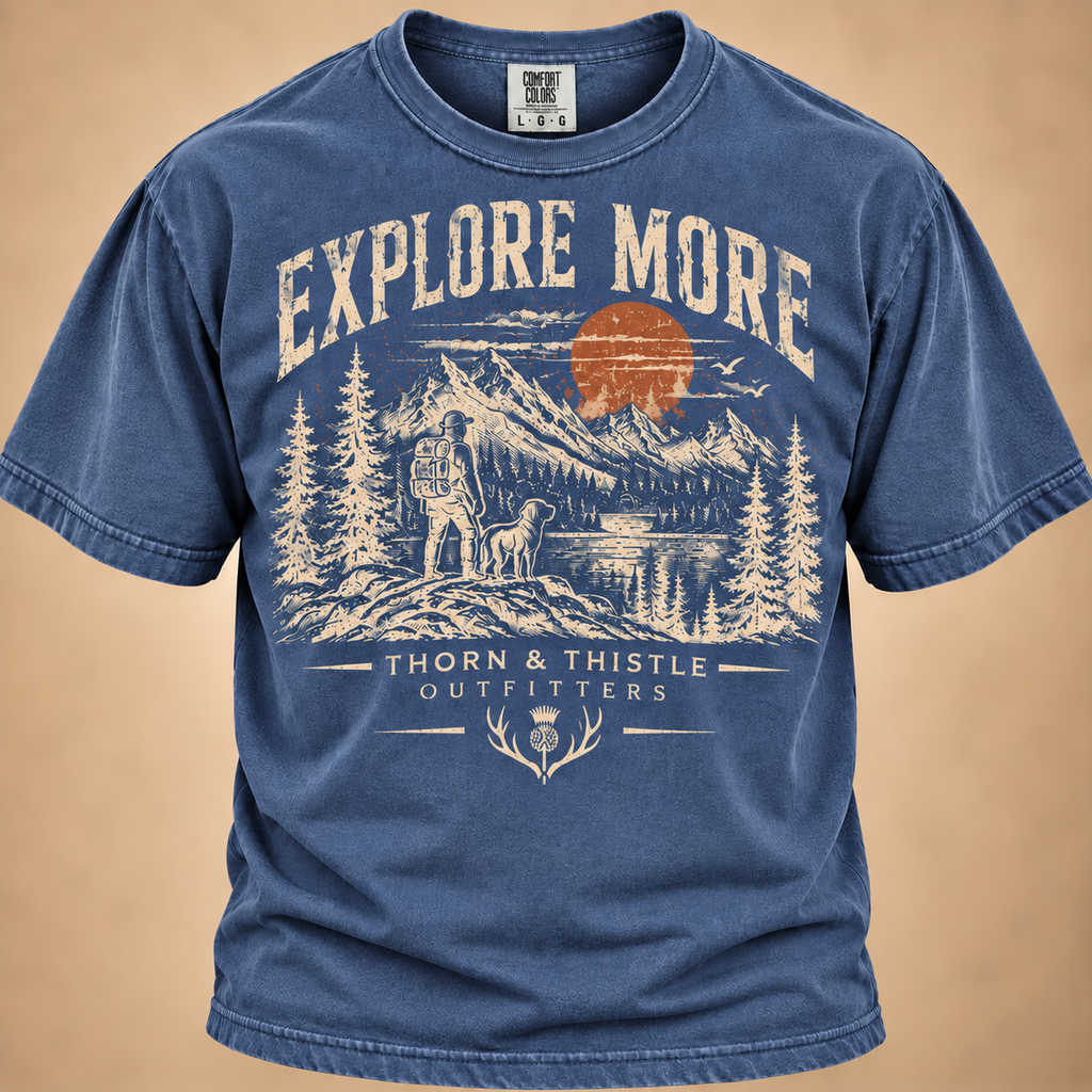 Explore More Tee – Vintage Hiking & Mountain Shirt