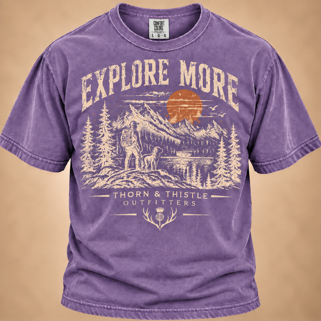 Explore More Tee – Vintage Hiking & Mountain Shirt