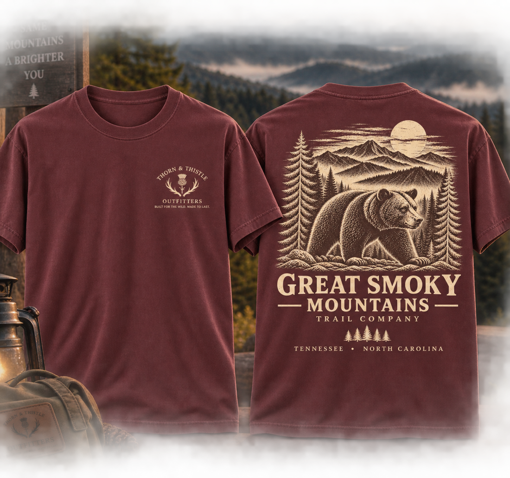 Great Smoky Mountains Black Bear Tee – Vintage Outdoor Shirt