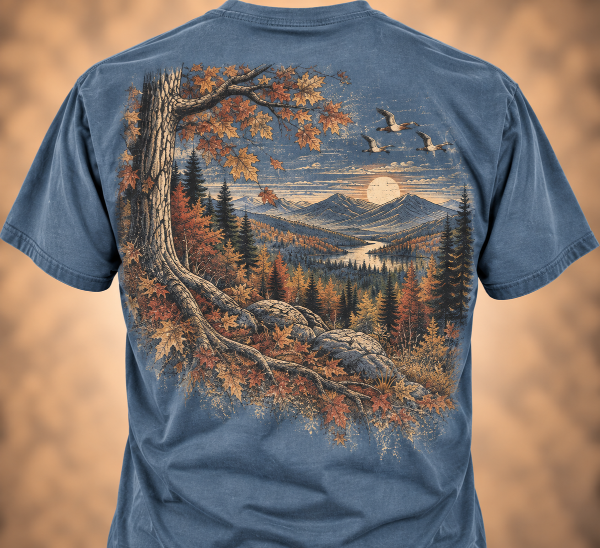 Autumn Ridge Tee – Vintage Fall Mountain Shirt