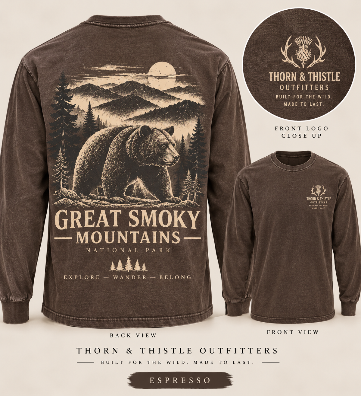 Great Smoky Mountains National Park Long Sleeve T-Shirt