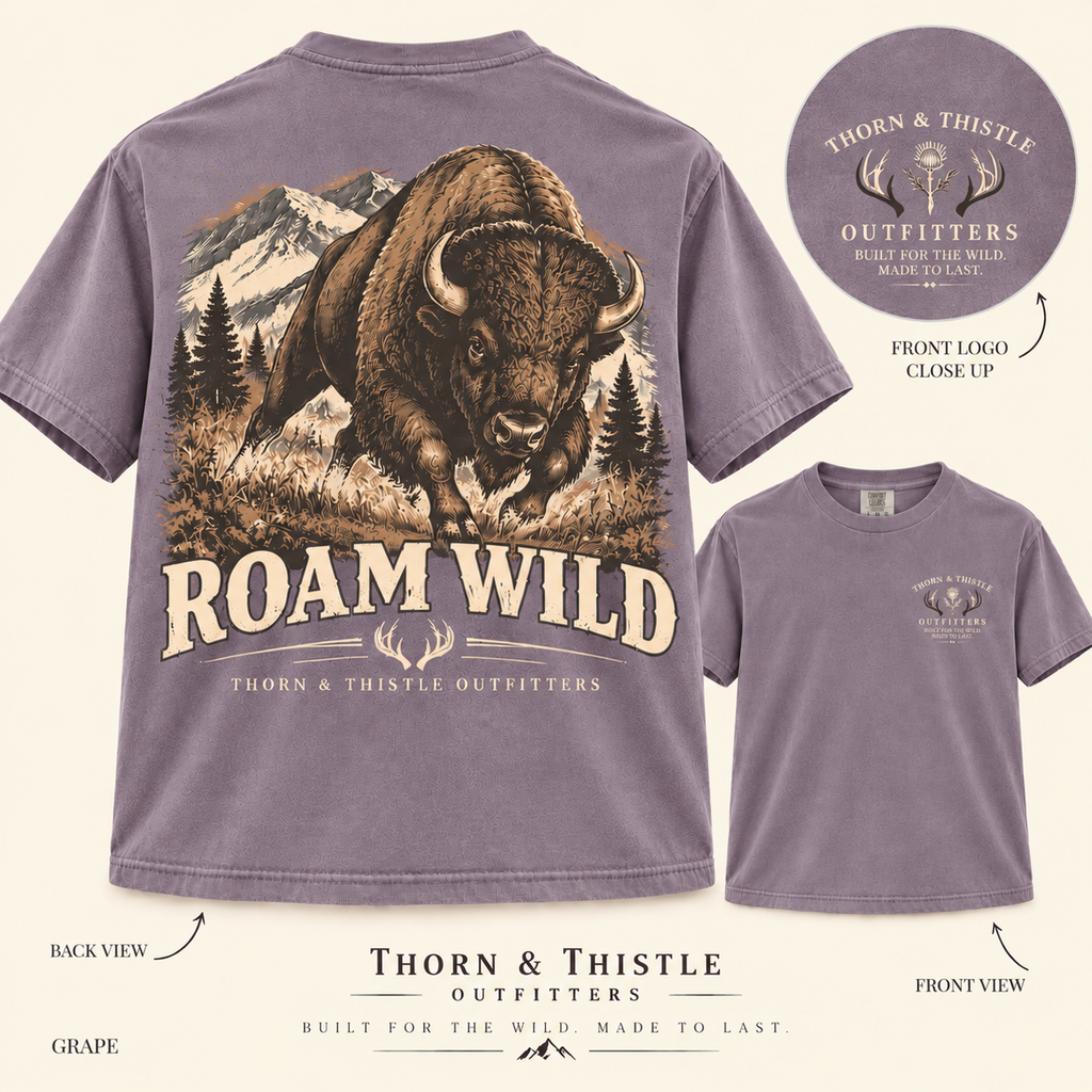 Roam Wild Bison Graphic Tee