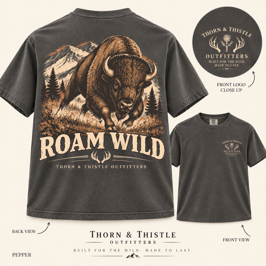 Roam Wild Bison Graphic Tee