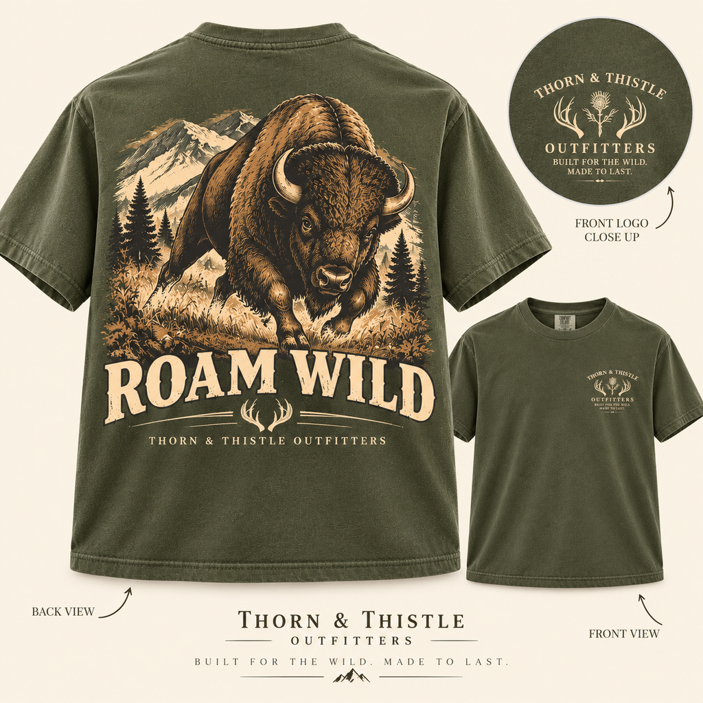 Roam Wild Bison Graphic Tee