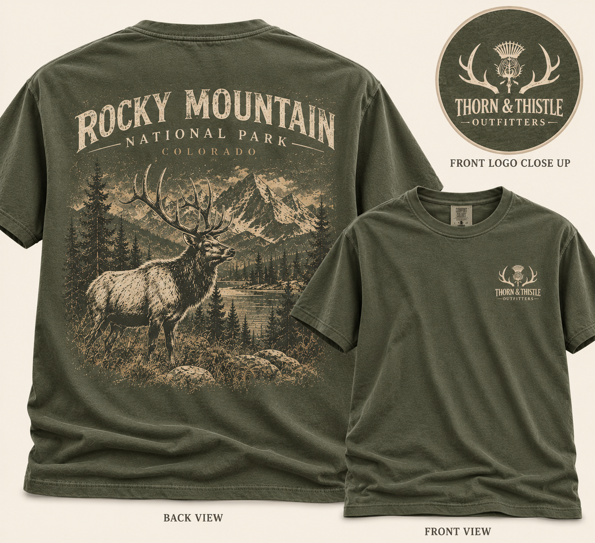 Rocky Mountain National Park Elk Graphic Tee