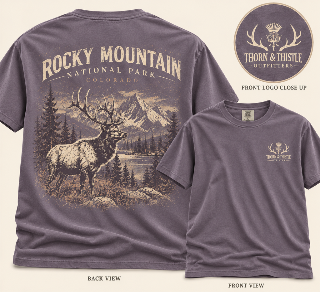 Rocky Mountain National Park Elk Graphic Tee