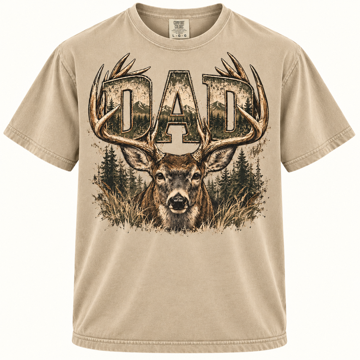Whitetail Hunting Dad Graphic Tee Description: