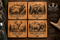 Wildlife Wooden Coaster Set – 4 Piece
