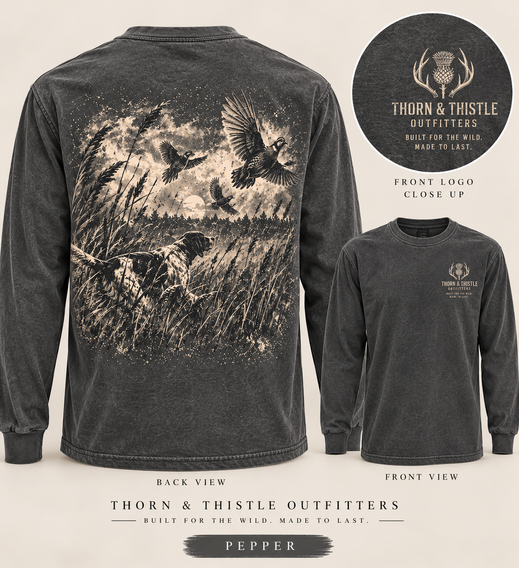 Upland Bird Hunting Long Sleeve T-Shirt | Thorn & Thistle Outfitters