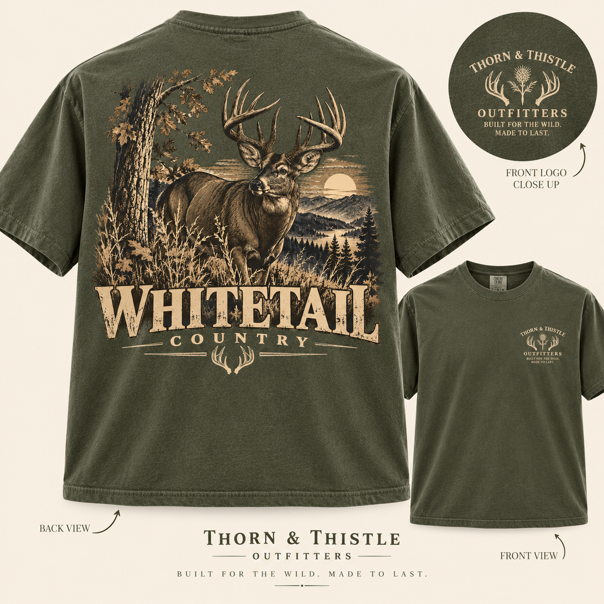 Whitetail Country Hunting Graphic Tee