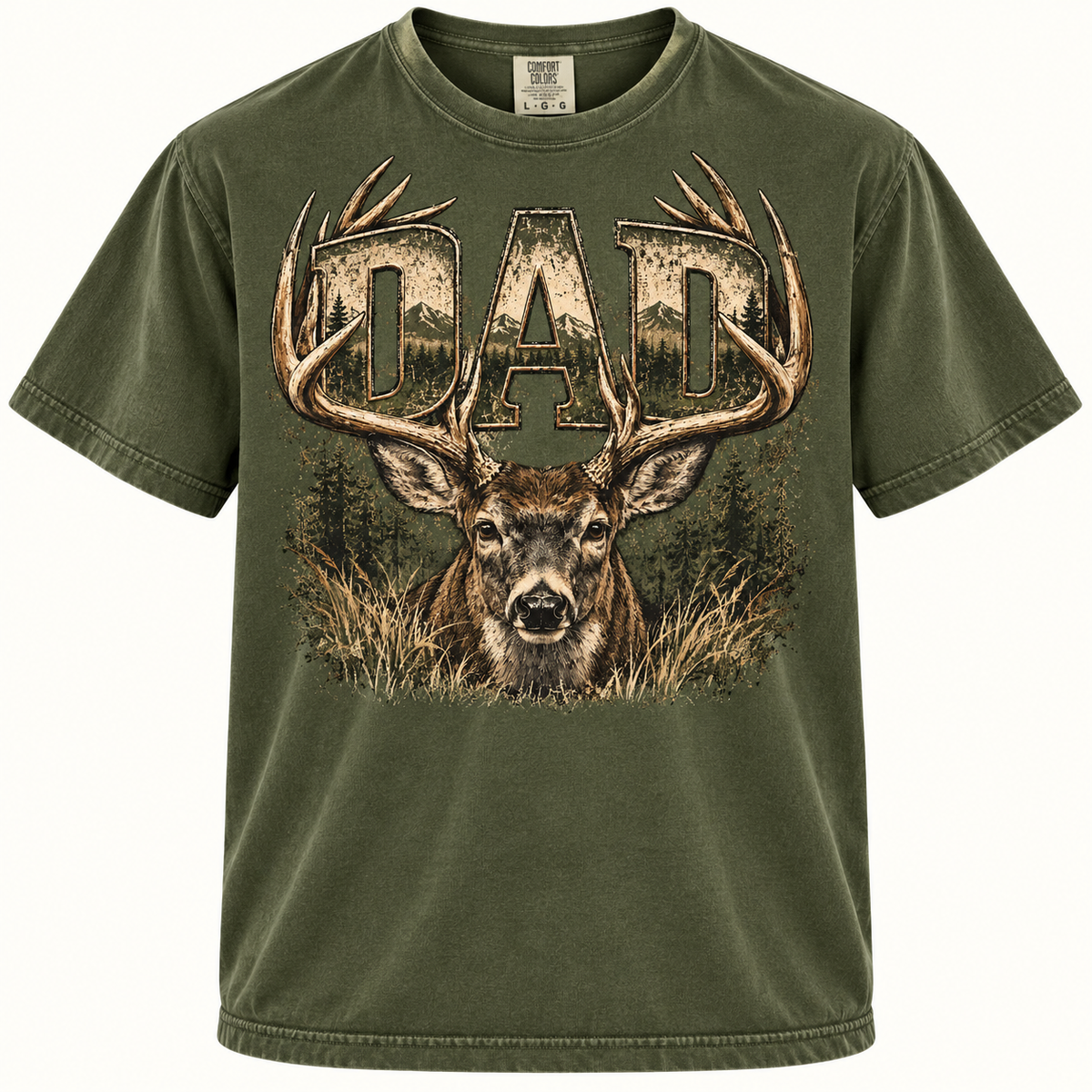 Whitetail Hunting Dad Graphic Tee Description: