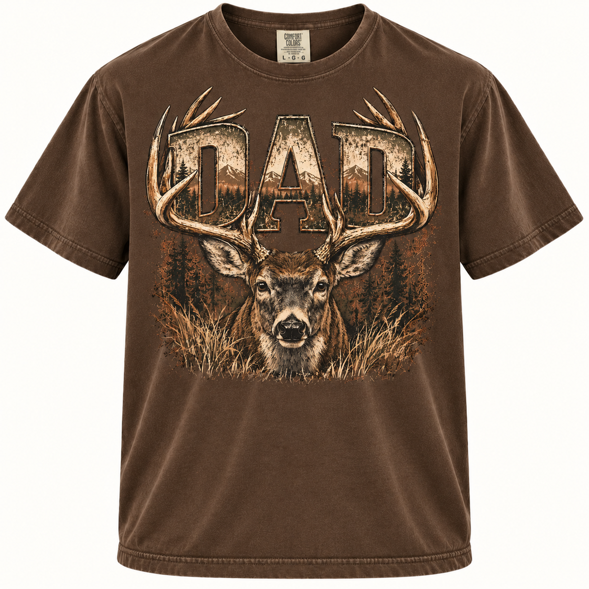 Whitetail Hunting Dad Graphic Tee Description: