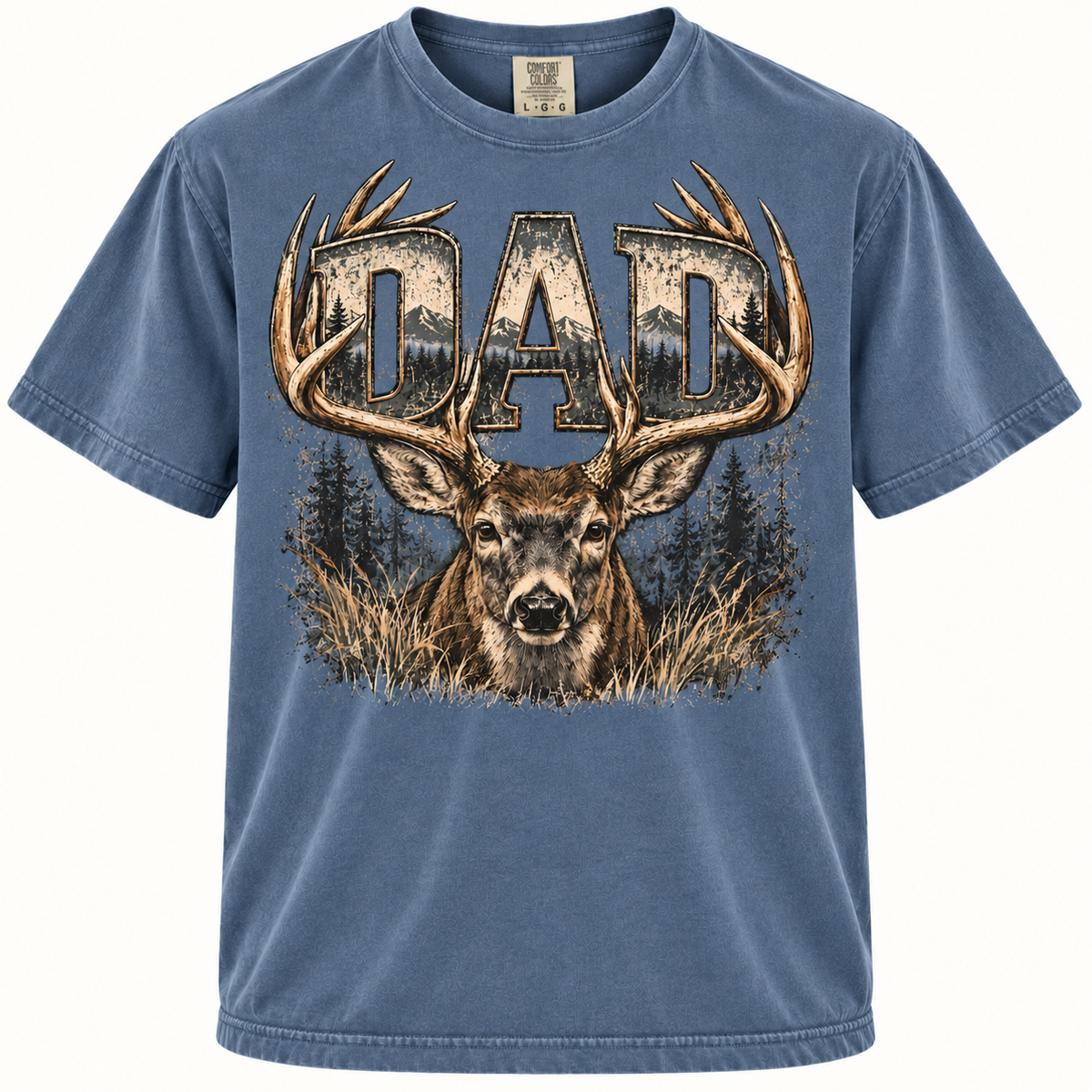 Whitetail Hunting Dad Graphic Tee Description: