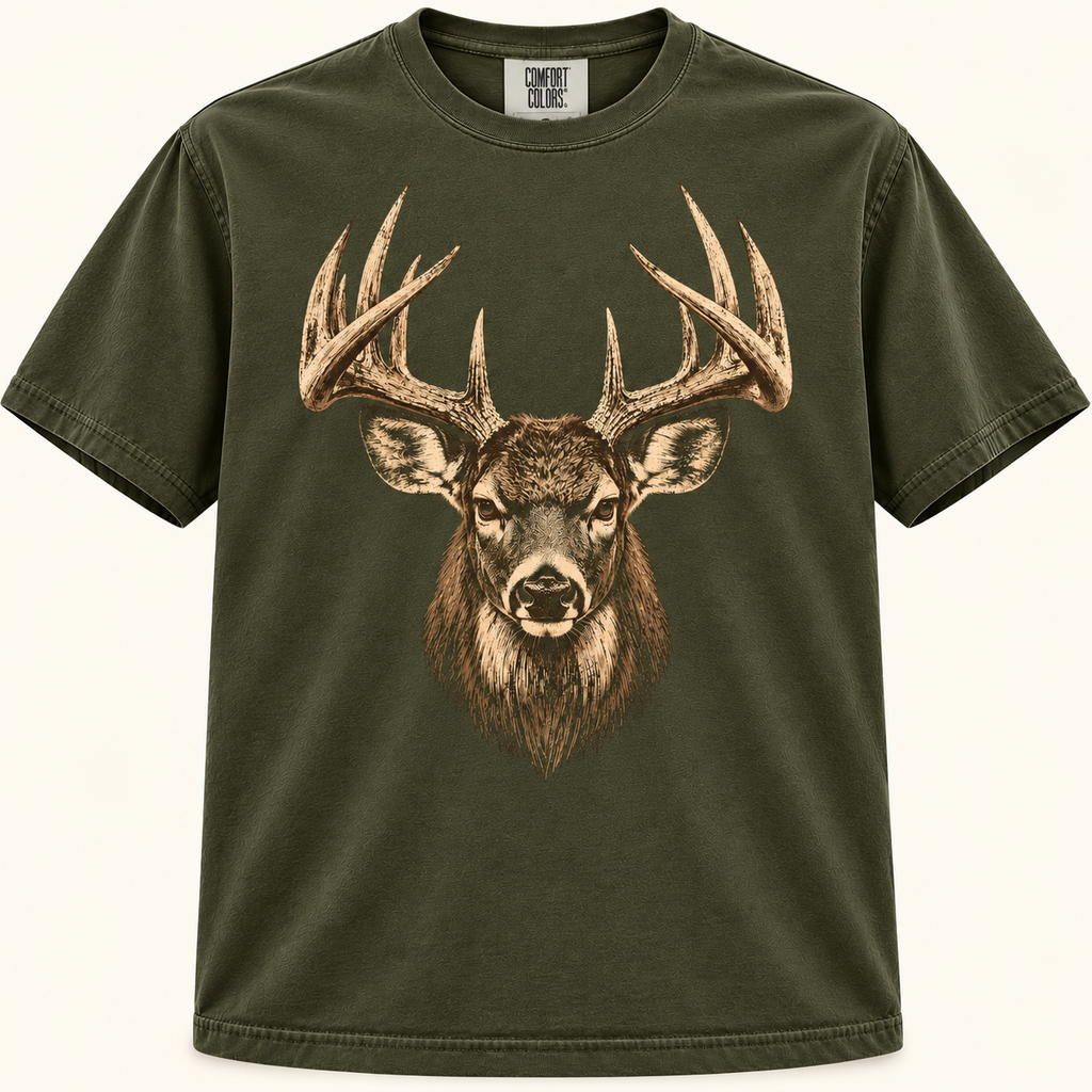 Vintage Whitetail Buck Head Graphic Tee