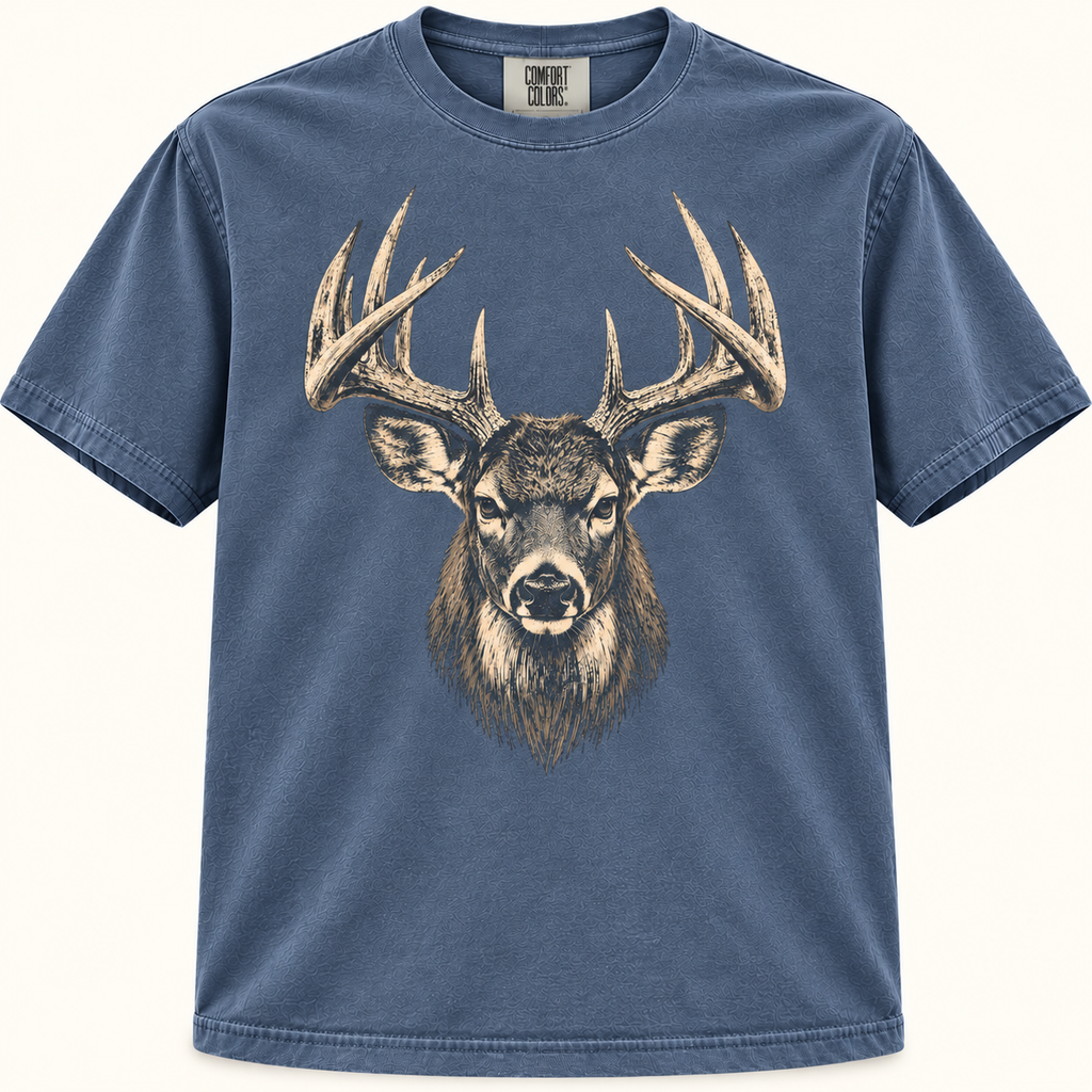 Vintage Whitetail Buck Head Graphic Tee