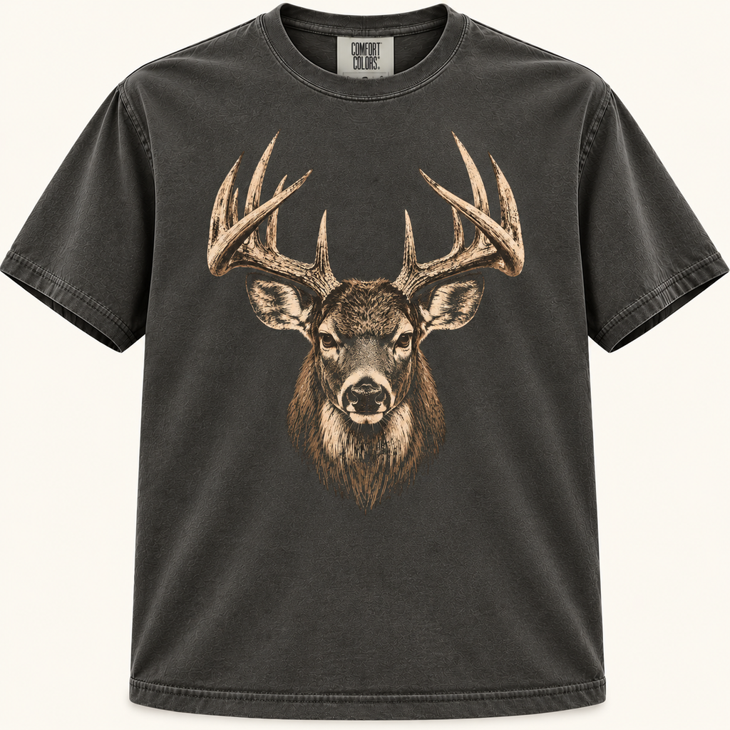 Vintage Whitetail Buck Head Graphic Tee