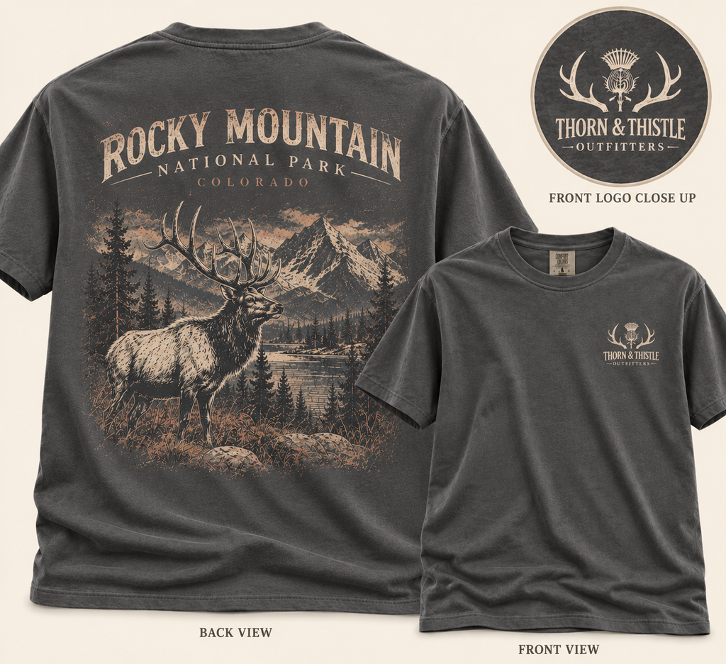 Rocky Mountain National Park Elk Graphic Tee