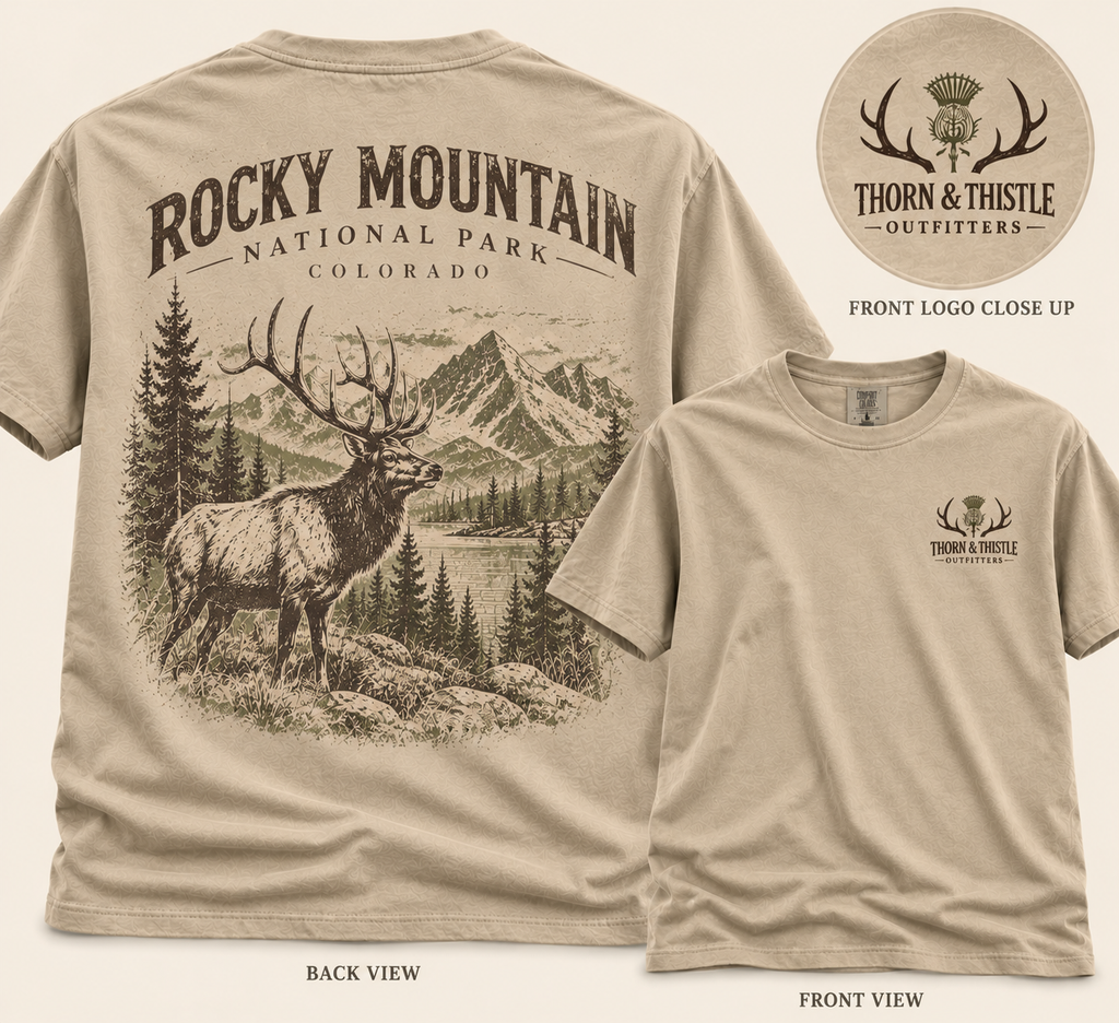 Rocky Mountain National Park Elk Graphic Tee