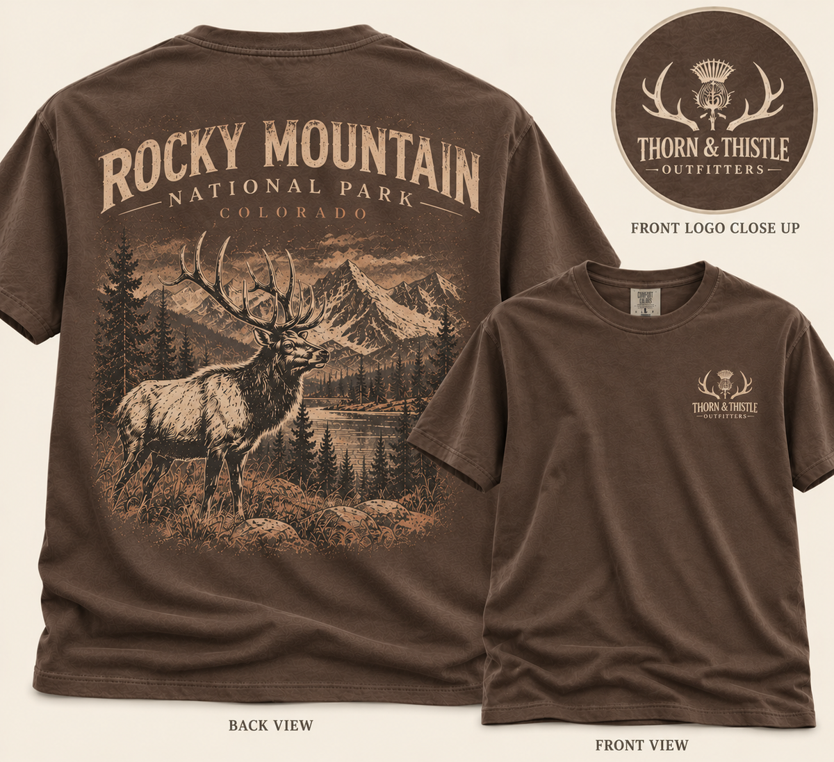 Rocky Mountain National Park Elk Graphic Tee