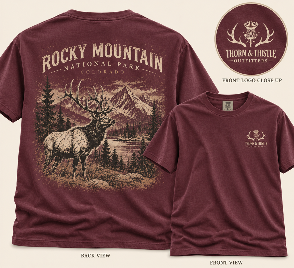 Rocky Mountain National Park Elk Graphic Tee