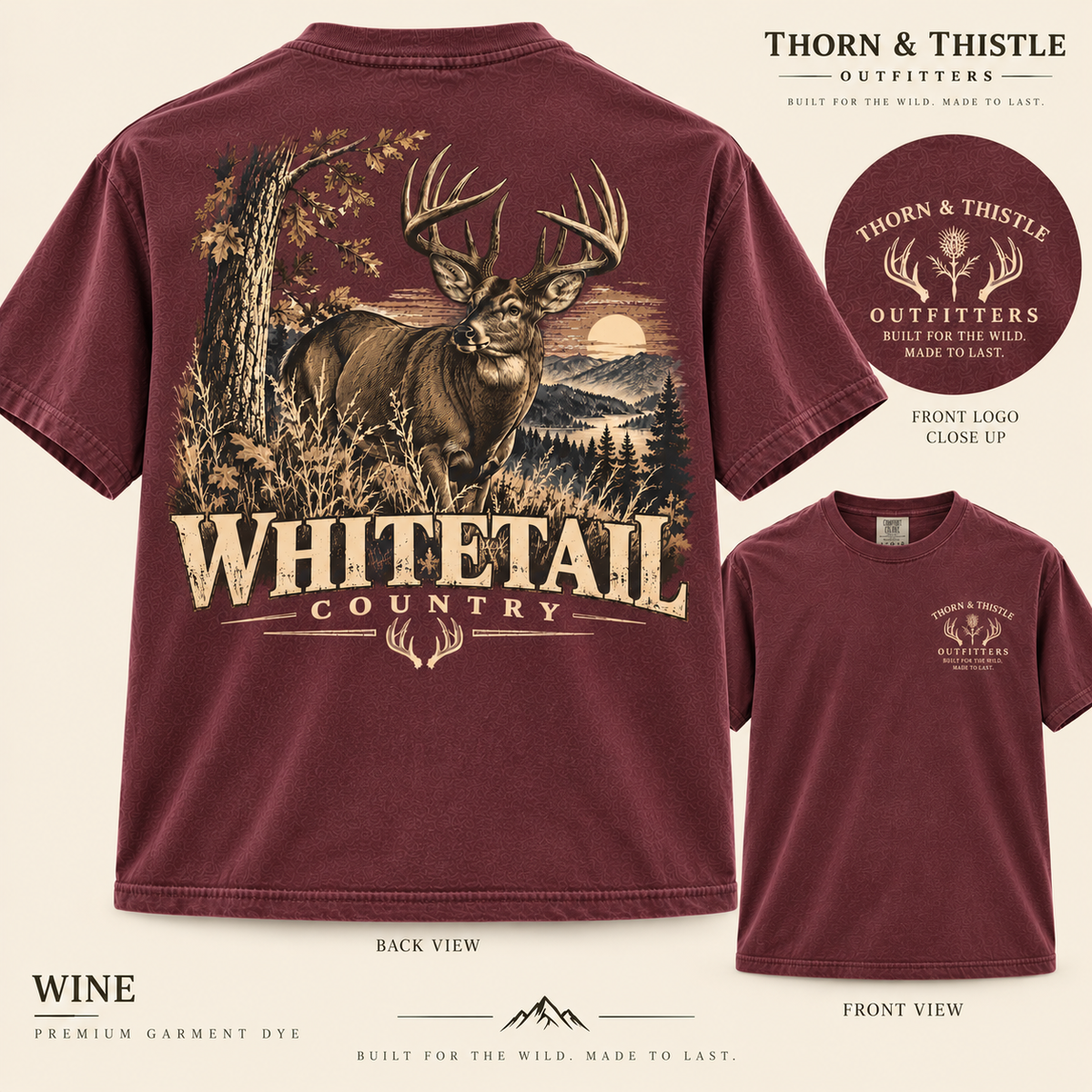 Whitetail Country Hunting Graphic Tee