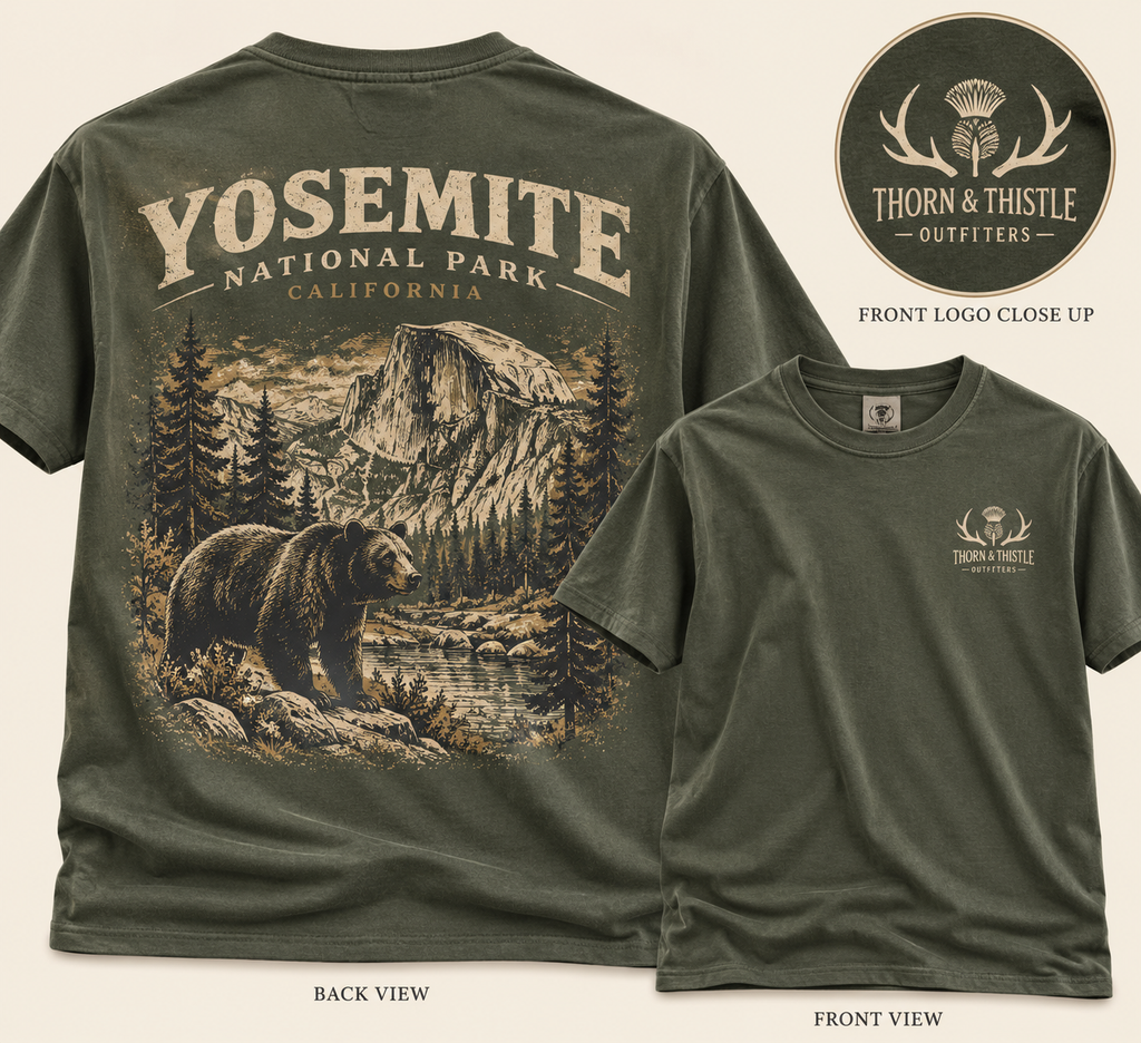 Yosemite National Park Black Bear Graphic Tee