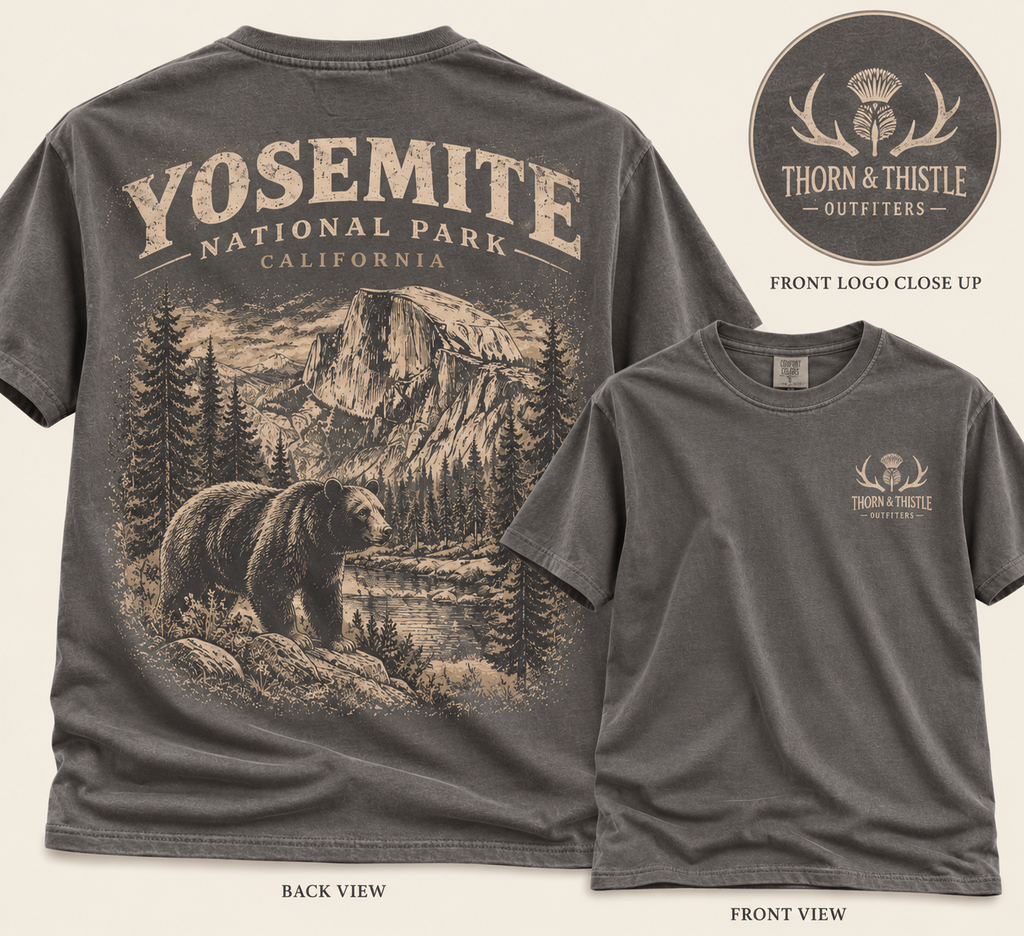 Yosemite National Park Black Bear Graphic Tee