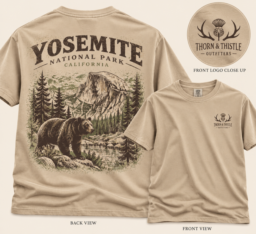 Yosemite National Park Black Bear Graphic Tee