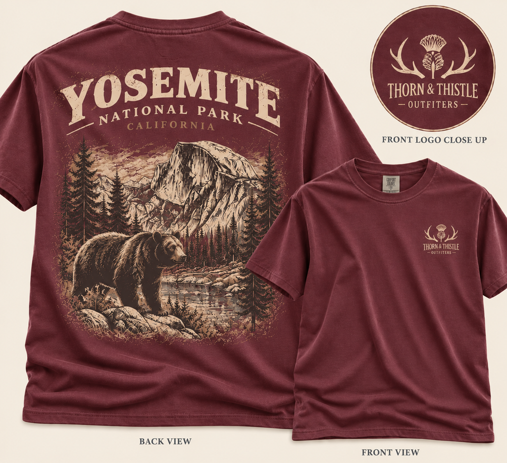 Yosemite National Park Black Bear Graphic Tee
