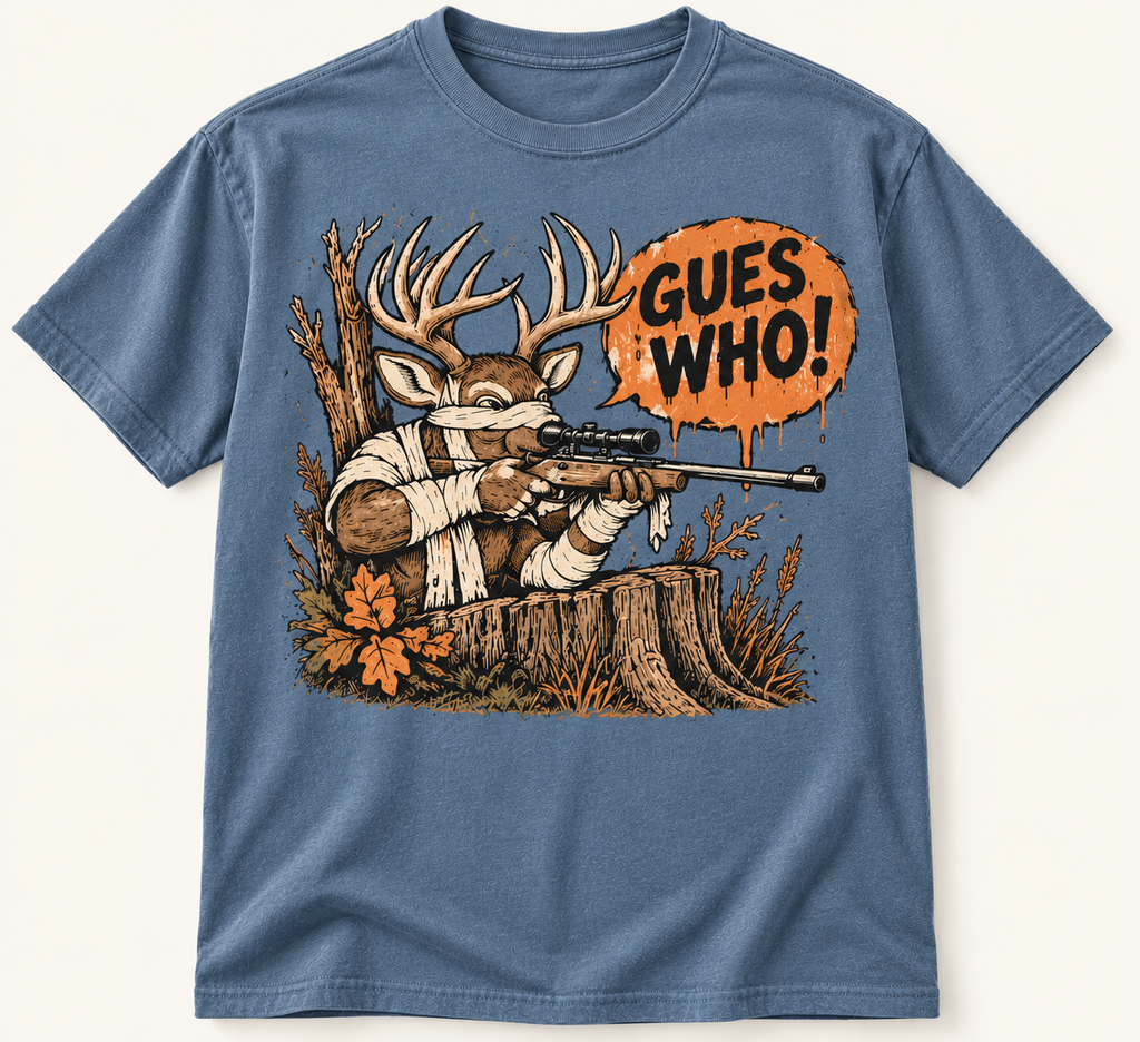 Guess Who! Funny Halloween Whitetail Deer Hunting Graphic Tee