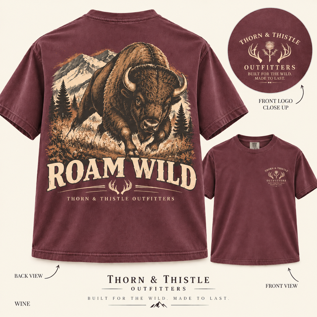 Roam Wild Bison Graphic Tee