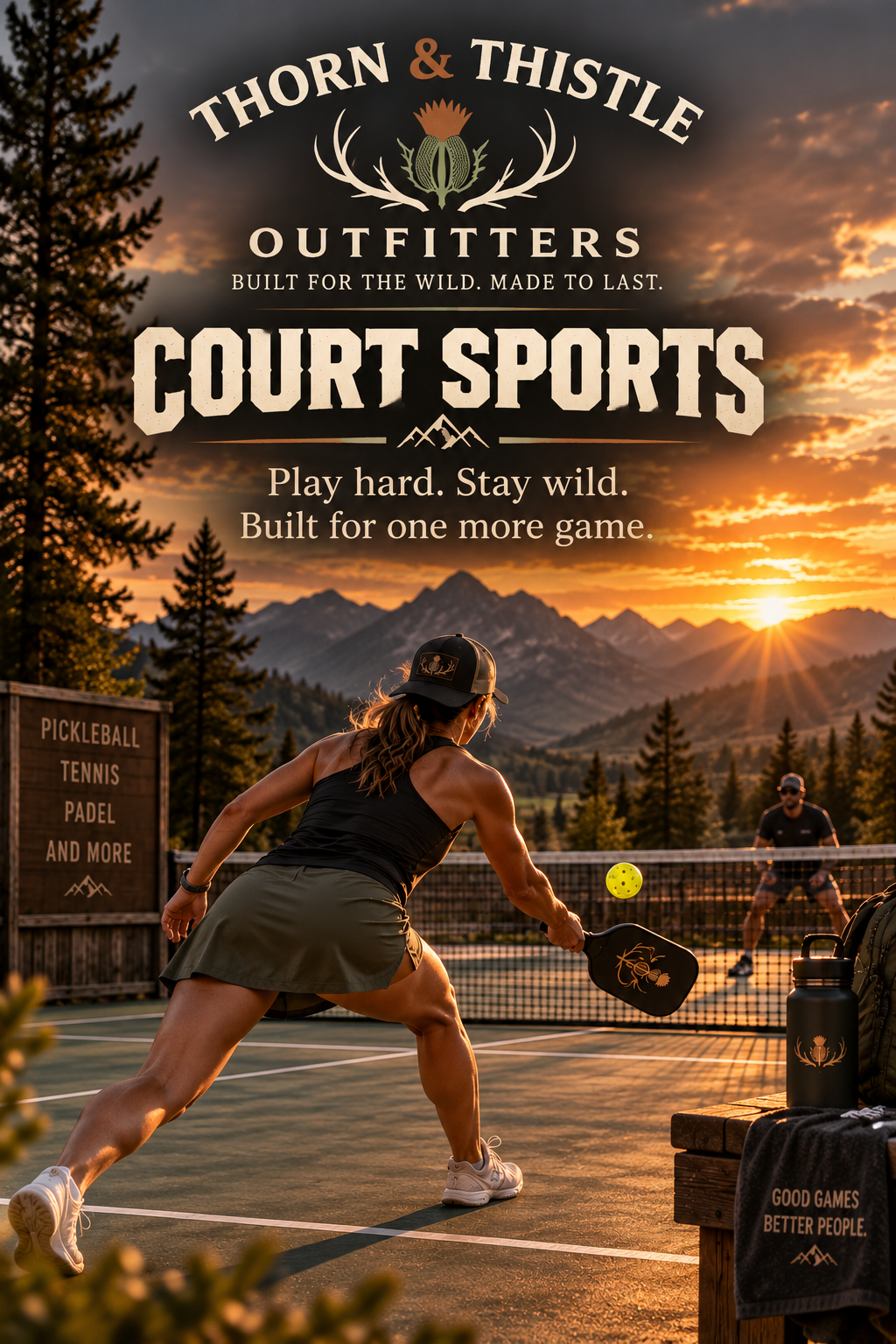 Thorn & Thistle Outfitters Court Sports collection hero (mobile)