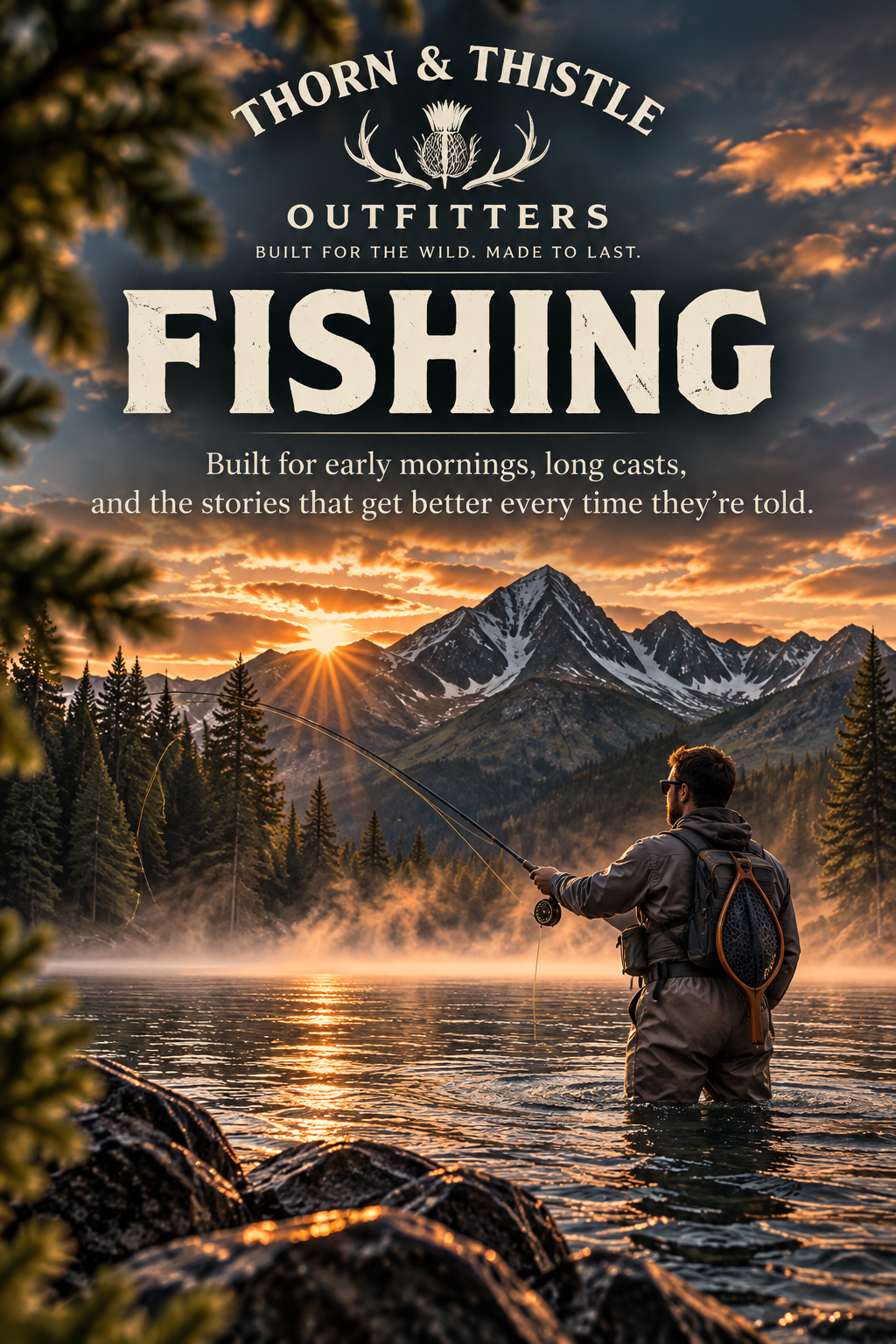 Thorn & Thistle Outfitters Fishing collection hero (mobile)