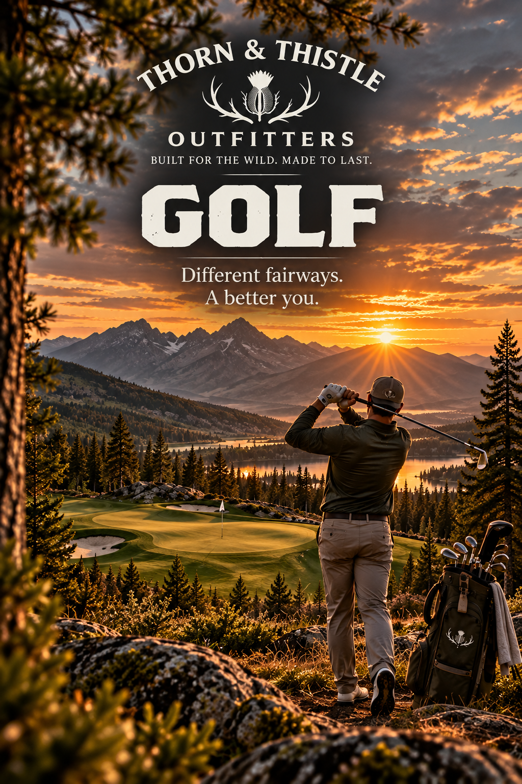 Thorn & Thistle Outfitters Golf collection hero (mobile)