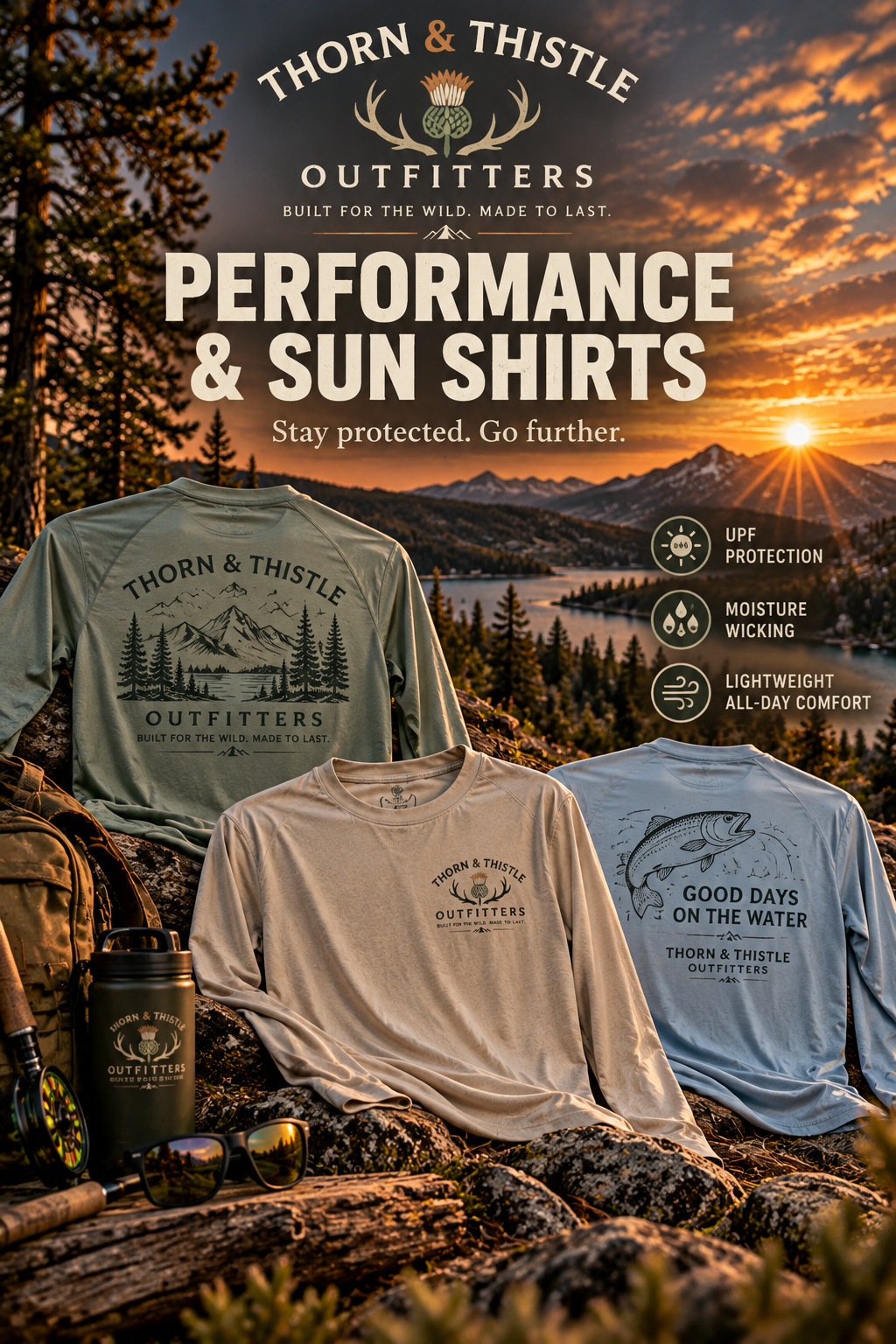 Thorn & Thistle Outfitters Performance & Sun Shirts hero (mobile)